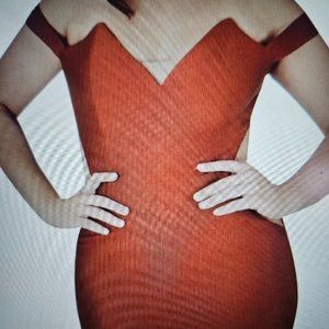 MNM Couture L0044 V-Neck Mermaid Gown Jersey Red Carpet Formal Dress